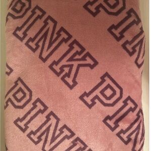 PINK Victoria's Secret Plush Blanket with Logo